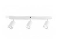 Integral LED Rampe LED Siena 3 spots GU10 | Éclairage intérieur pour montage au plafond | Têtes orientables et rotatives | Idéal pour salon, chambre, cuisine et salle à manger - Blanc mat