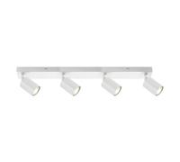 Integral LED Rampe LED Siena 4 spots GU10 | Éclairage intérieur pour montage au plafond | Têtes orientables et rotatives | Idéal pour salon, chambre, cuisine et salle à manger - Blanc mat
