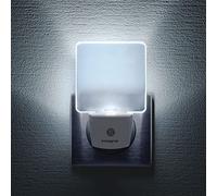 Integral LED Veilleuse à brancher sur les murs - paquet de 2 - avec cellule photoélectrique crépusculaire, éclairage de nuit à détection automatique pour les couloirs, les escaliers, les chambres