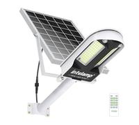 intelamp 12500mAh 3000lm Projecteur Solaire, 4 Modes avec Télécommande | Lampe Solaire Extérieure IP65 Étanche, Double Capteurs, Éclairage Solaire pour Garage, Rue Cour