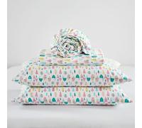 Intelligent Design Parure de lit 3 pièces en Flanelle 100% Coton Douce, Confortable, Respirante, Festive et Adorable, Poche Profonde pour Matelas jusqu'à 35,6 cm, lit Simple XL, Arbres de Vacances