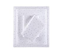 Intelligent Design Parure de lit 4 pièces en Flanelle 100% Coton avec imprimé Animaux, étoiles Mignonnes et Chaudes, Ultra Douce pour Temps Froid, Grand lit, Gris/Pois Roses