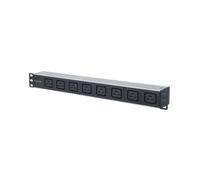 Intellinet 163613 : Unité de Distribution d'Énergie 8 Prises C19, 1U, 110-250V 16A, Câble 2m, Noir/Argent, 485.2x45x45mm