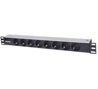Intellinet 714037 unité de Distribution d'énergie 8 Sortie(s) CA 1U Aluminium, Noir