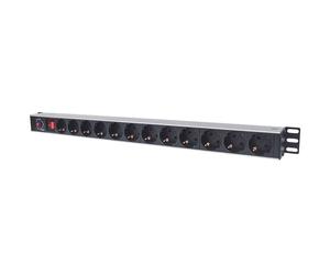 Intellinet 714044 Vertical Rackmount 12-Output Power Distribution Unit (PDU), Wi