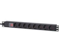 Intellinet 715126 INTELLINET Multiprise 8x 2m de câble 1U Interrupteur secteur
