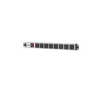 Intellinet 164580, 1U, Aluminium, Bleu, Gris, Type F, 2 m, 240 V