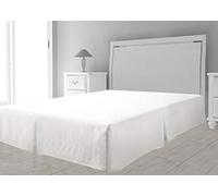 Intemporel Cache sommier Microfibre, Polyester, Blanc, 140x190 cm