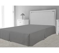 Intemporel Cache sommier Microfibre, Polyester, Gris, 140x190 cm