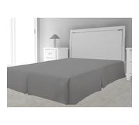 Intemporel Cache sommier Microfibre, Polyester, Gris, 180x200 cm