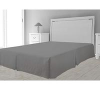 Intemporel Cache sommier Microfibre, Polyester, Gris, 90x190 cm