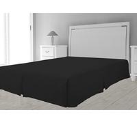 Intemporel Cache sommier Microfibre, Polyester, Noir, 140x190 cm