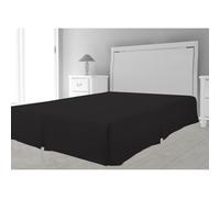 Intemporel Cache sommier Microfibre, Polyester, Noir, 180x200 cm