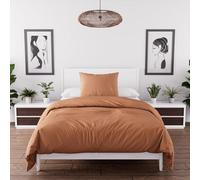 Soleil d'Ocre Parure de couette en microfibre lavée BOHEME terra 140x200 cm