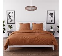 Parure de couette en microfibre lavée 260x240 cm BOHEME terra, par Soleil d'Ocre