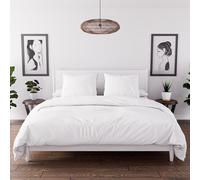 Parure housse de couette en microfibre lavée 240x220 cm BOHEME blanc, par Intemporel