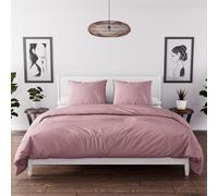 Intemporel Parure Housse de Couette en Microfibre lavée 240x220 cm Boheme Vieux Rose, par Soleil d'Ocre