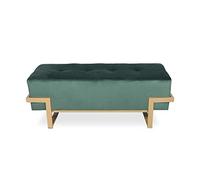 INTENSE DECO Banquette Selena Velours Vert Pieds doré