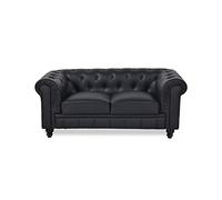 INTENSE DECO Canapé Chesterfield 2 Places Regency Noir