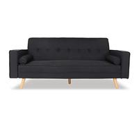 INTENSE DECO Canapé Convertible scandinave Tao Tissu Noir