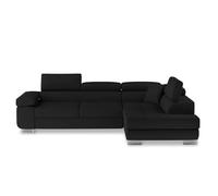 INTENSE DECO Canapé d'angle Droit Convertible Marius Noir