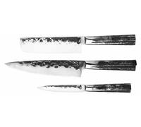 Intense Set De Couteaux 3pcs, Couteau Chef + Couperet + Couteau Menager - Forged