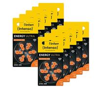 Intenso Energy Ultra 7504426MP Lot de 60 Piles pour appareils auditifs, PR48, Oranges, Type 13, 10 Lots de 6 Piles
