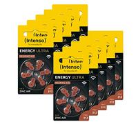 Intenso Energy Ultra 7504436MP Lot de 60 Piles pour appareils auditifs, PR41, Marron, Type 312, 10 Lots de 6 Piles