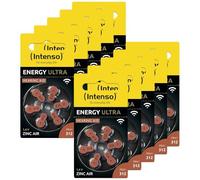 Intenso Energy Ultra 7504436MP Lot de 60 Piles pour appareils auditifs, PR41, Marron, Type 312, 10 Lots de 6 Piles