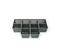 Inter Flower Lot de 10 paniers à plantes en forme de L 18 x 18 x 12 cm pour étang de jardin - Idéal pour les plants de bassins tels que les seeroses/plastiques/plantes aquatiques