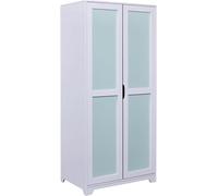 Prati armoire de rangement 2 portes gris clair, menthe verte.
