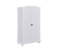INTER LINK Armoire en bois massif (2 portes, blanc)