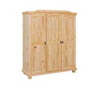 INTER LINK Armoire en bois massif (3 portes, crème)