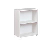 Inter Link - Bibliothèque - Etagère - 2 niches - Etagère réglable en hauteur - Pour Bureau - Salon - Entrée - Arco 1 - Dimensions in cm P: 30 x l: 60 x H: 75 Couleur blanc