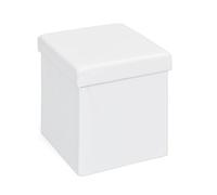 Inter Link - Boîte de rangement avec couvercle - Boîte pliable - Boîtes lavables - Polyuréthane - Caisses - Pour vêtements, jouets - Espace de rangement - 38 x 38 x 38 cm - Blanc- Setti