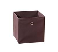 Inter Link - Boîte de rangement pliable - Porte-objets pliable - Boîte pliable en tissu - Boîte de rangement pour séparateu de pièce ou étagère - 32 x 32 x 32 cm - Avec trou pour les doigts - Winny - Marron