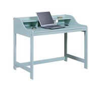 Inter Link - Bureau en pin massif - Table d'ordinateur - Poste de travail - Table de bureau - Robuste, stable et intemporel - Avec trou pour câble - L:110cm x P69cm x H:91cm - Vert sauge - Conversation Desk