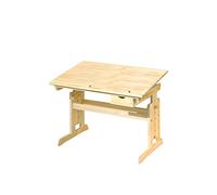 Inter Link – Bureau 'Julia' 109 cm – 1 tiroir – Réglable hauteur et inclinaison – Pin massif naturel