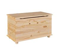 Coffre à jouets 89x47x53 cm en pin massif naturel - CHAMBERY