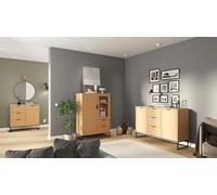 Inter Link - Commode - Buffet - Vitrine - Meuble-paroi - Buffet - Pin massif - 2 portes - 2 tiroirs - Oak Colori - VIVO 2T 2S