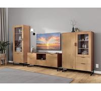 Inter Link - Commode TV - Meuble TV - Console TV - Buffet TV - 2 portes - 1 tiroir - 1 compartiment - Oak Colori - Vivo 2T1S