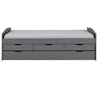 INTER LINK Lit banquette 3 tiroirs, 205 x 63 x 96 cm (gris)