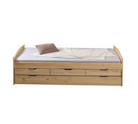 INTER LINK Lit banquette 3 tiroirs, 205 x 63 x 96 cm (marinella - naturel)