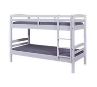 Inter Link Lit superposé Annika 90x200 cm pin massif laqué blanc incl. sommiers à lattes