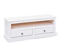 Inter Link - Meuble TV - Console TV - Commode TV - Pin massif - blanc laqué - Provence 3