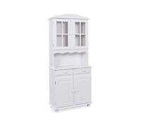 Inter Link Meuble vitrine style champêtre, 2 ou 3 portes (2 portes, blanc)