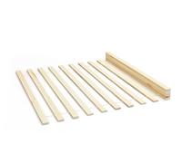 Inter Link - Sommier à Lattes 90 x 200- Sommier à Lattes sur rouleau - Lattes pour Lit 1 Personne - Pin Massif - Naturel - LxPxH : 200x90x2 cm