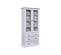 Inter Link Vitrine buffet Westerland , 90 x 38,40 x 190 cm (blanc, sépia/marron)