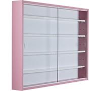 Inter Link Vitrine murale Pinkruby pour miniatures - Rose / Blanc