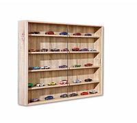 Inter Link - Vitrine Murale pour Objets de Collection - Armoire de rangement - avec 4 étagères - 5 Compartiments - pour Miniatures - Panneaux de particules - Chêne(80x60x9.5 cm)